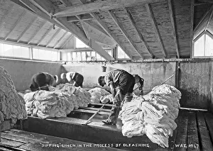 Linen: Dipping Linen, in the Process of Bleaching