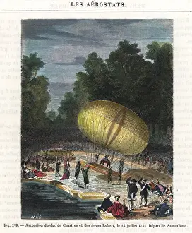 Aeronauts: Dirigible flight by the Duc de Chartres and
