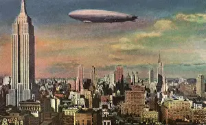 Cityscapes: Dirigible over New York City