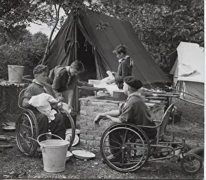 Disability: Disabled French scouts at camp