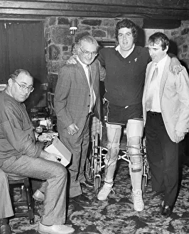 Unaided: Disabled man wearing electronic walking aid