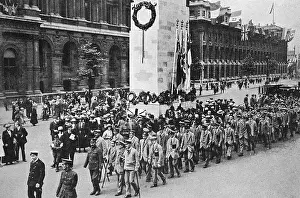 Limbless: Disabled men from Roehampton at the Cenotaph, 1919