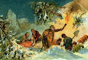Rescuer: disasters, avalanches, avalanche, rescue of buried
