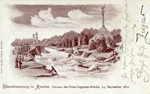 Prinzregenten: disasters, floods, Germany, Munich, collapse