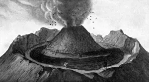 Campana: disasters, volcanos, Mount Vesuvius, crater before