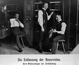 Wardrobe: Discharge of reservists, 1913