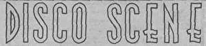Disco: Disco scene - font from NME magazine, 12th February 1977