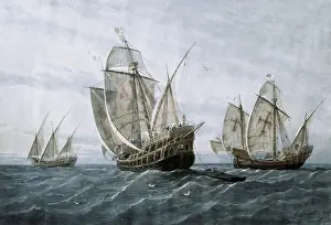 Caravel: Discovery of America (1492). The caravels that