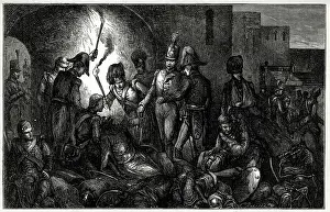 1790s: Discovery of the body of Tipu Sultan, Seringapatam, 1799