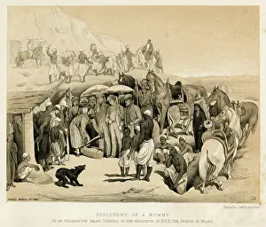 Gournah: Discovery of a mummy during an excavation 1862