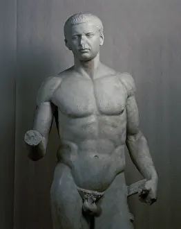 Augustan: Detail of a discus competitor
