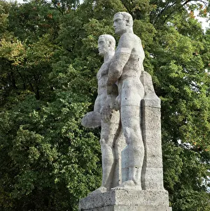 Olympiagelande: Discus throwers statue, Olympiapark Berlin, Berlin, Germany