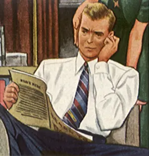 Disgruntled: Disgruntled Man wearing Tie