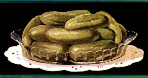 Scalloped: Dish of Dill Pickles