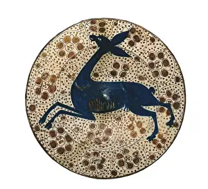 Deers: Dish with representation of a deer. 1425. Traditional