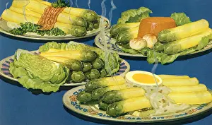 Asparagus: Dishes of asparagus