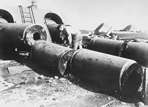 Disarmed: Dismantling weapons, Helgoland, after WW1