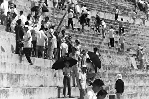 Dispersal: Dispersing crowd, Canton stadium, China