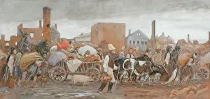 The displaced. Displaced people cross the Galician