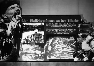 Boards: Display board of an anti-Bolshevik exhibition, 1937
