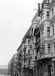 Reactionary: Display of flags in Friesenstrasse in Berlin
