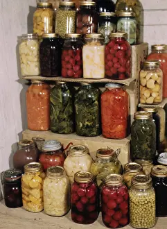 Squash: Display of home-canned food