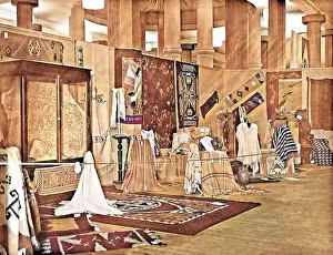 Rugs: Display of homemade arts and crafts