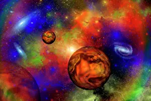 Multi Colored: A distant alien solar system