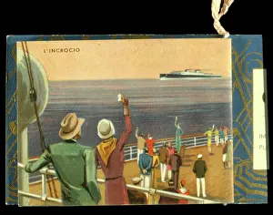 Paths: Distant encounter between two cruise ships