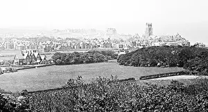 Cromer: A distant view of Cromer, Norfolk, Victorian period