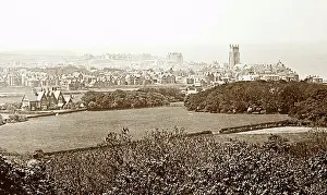 Cromer: A distant view of Cromer, Norfolk, Victorian period