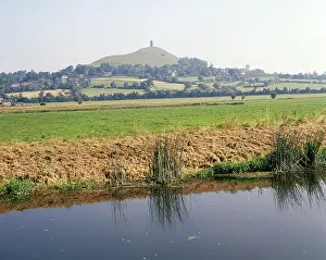 Tors: Distant view of Glastonbury Tor, Somerset
