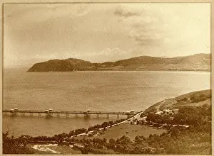Llandudno: Distant view of the pier, Llandudno, North Wales