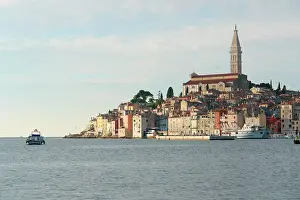 Istria: Distant view of Rovinj, Croatia
