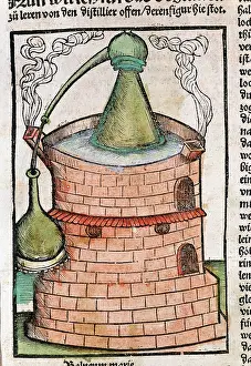 Distillation: Distillation: Still in water bath (bain-marie)