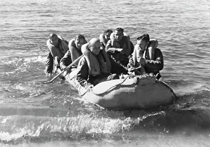 Inflatable: Distress drill by German airmen, 1941