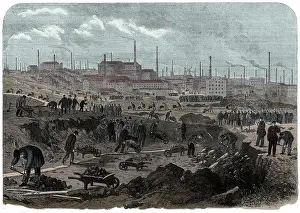 Apr17: Distress in Lancashire: mill-hands work on Preston Moors
