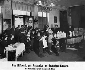 Improvised: Distribution of concentrated milk by the Salvation Army