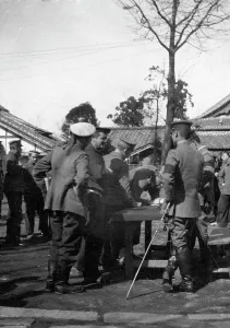 Confinement: Distribution of donations in a Japanese POW camp, 1915