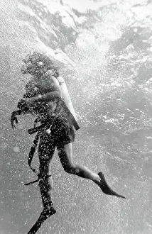 Canister: Diver underwater off the coast of Malta