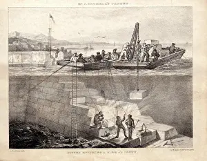 Bethell: Divers building a pier or jetty