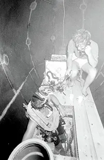 Flops: Divers inside underwater house off the coast of Malta