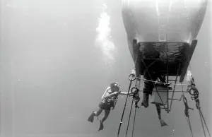 Canister: Divers with underwater house off the coast of Malta