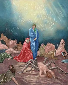 Twelfth: Divine Comedy. Purgatory. Twelfth Canto. Arachne. Athena tra
