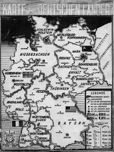 Zones: Division of Germany into occupation zones in 1945