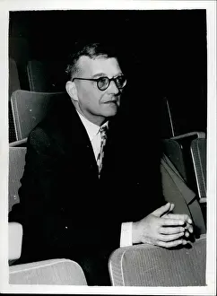 Dmitri Shostakovich, Soviet composer, in London
