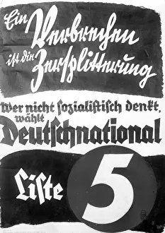 Think: DNVP election poster, 1932
