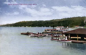 Walloon: Dock Scene - Walloon Lake, Michigan