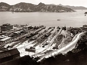 Dockyard: Dockyard in Hong Kong, c.1930's