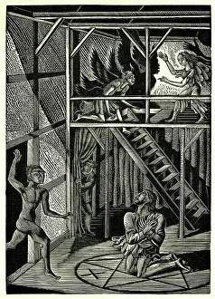 Doctor Faustus conjuring Mephistopheles